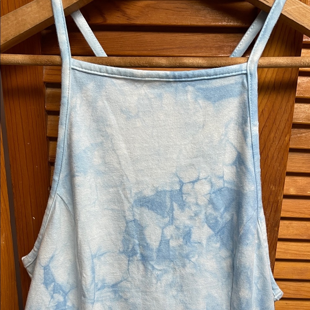 Billabong Light Blue Tie-Dye Halter Dress - Picture 4 of 13